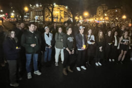 Vigil for Michigan State University shooting victims at Dupont Circle.