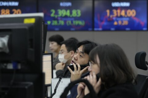 Asian shares edge higher after slight gains on Wall Street