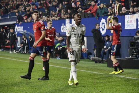 Vinícius again the target of insults in Spanish league match