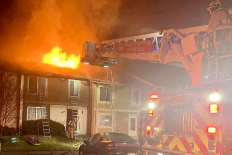 Montgomery Village fire, sparked by incense, forces 11 out of their homes