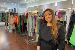 <p>Fariba Sharifi owns Ayna Modest Boutique in Potomac Mills Mall in Woodbridge, Virginia. (WTOP/Kyle Cooper)</p>
