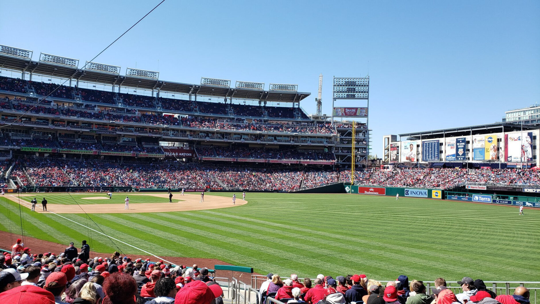 Opening day at Nationals Park on March 30, 2023. (WTOP/Jose Umaña)