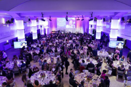 WASHINGTON, DC - MARCH 31: A wide view of dinner as guests arrive during the National Women's History Museum's signature Women Making History Awards Gala at The Schuyler at the Hamilton Hotel on March 31, 2023 in Washington, DC. (Photo by Leigh Vogel/Getty Images for National Women's History Museum )