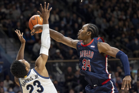 Harris double-double propels Howard past Coppin State 78-69