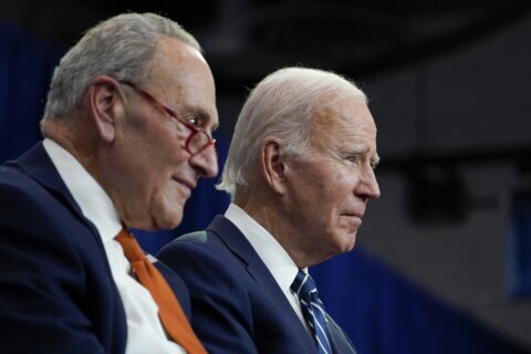 Biden rallies Democrats as GOP pushes him toward 1st veto