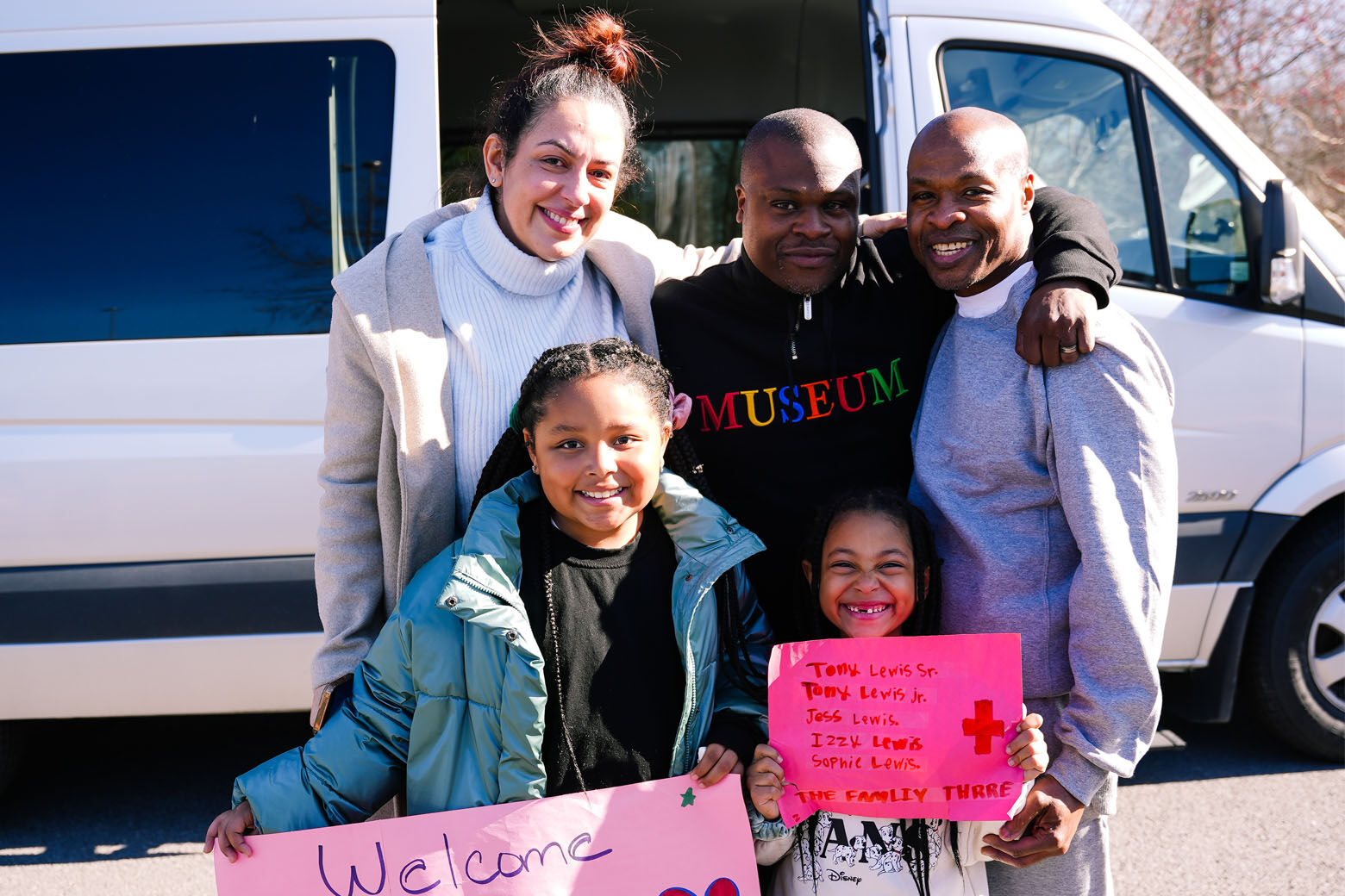 The Lewis family celebrating Tony Lewis Sr.'s release from federal prison.