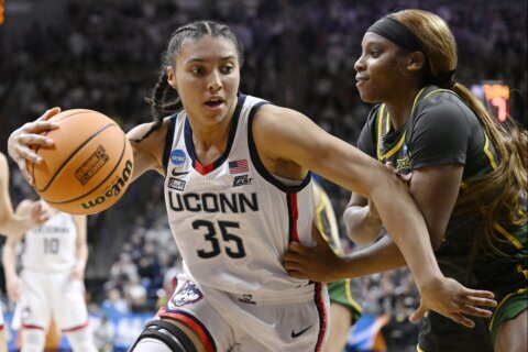 UConn’s Azzi Fudd misses UConn win over No. 20 Maryland due to knee injury