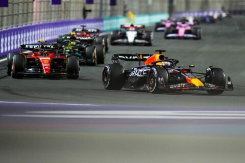 Perez holds off Verstappen's charge to win Saudi Arabian GP