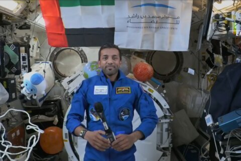 Latest astronaut from UAE getting used to space