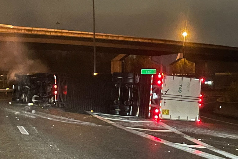 Early Morning Tractor Trailer Crash Creates Backup In Fairfax Co