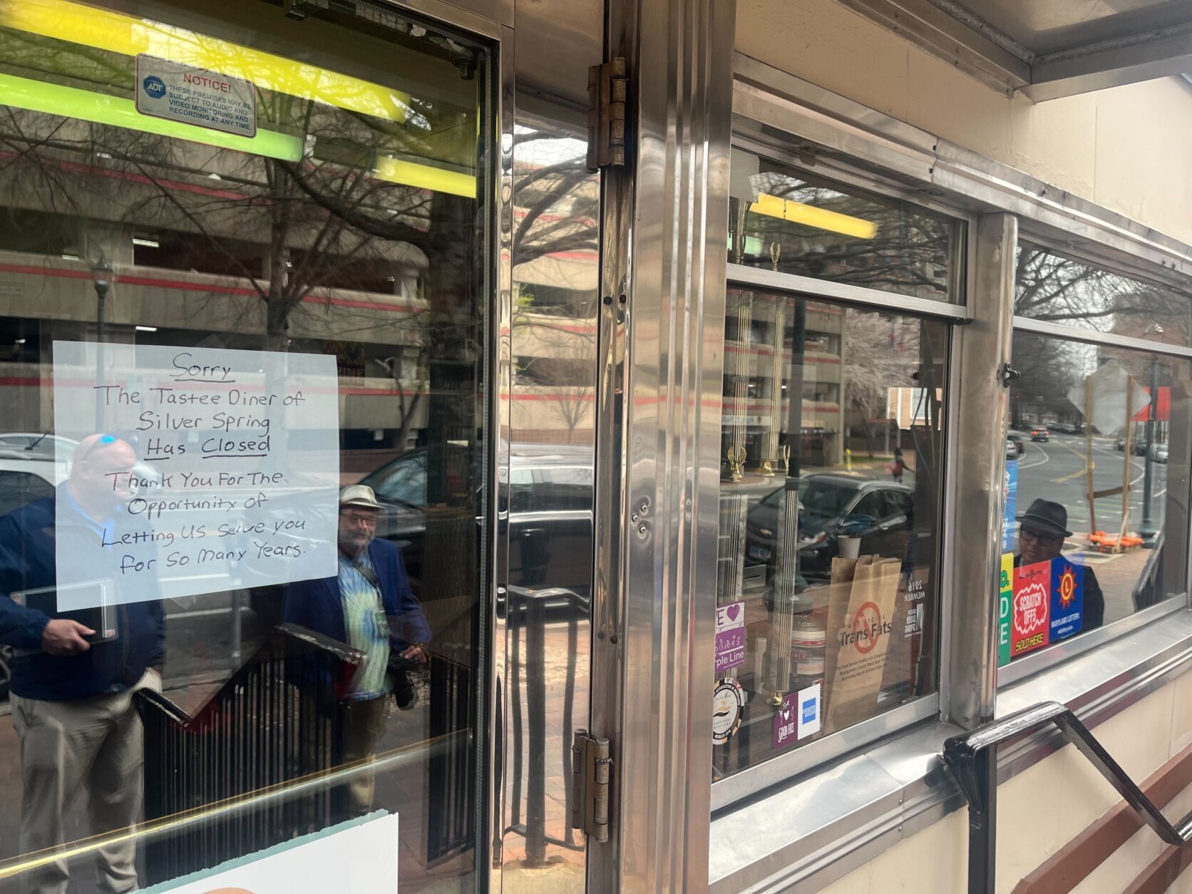 <p>The iconic Tastee Diner in Silver Spring, Maryland, abruptly closed Wednesday, with shocked customers lining up outside, seeing a note on the front door that only said, &#8220;Thank you for the opportunity of letting us serve you for so many years.&#8221;</p>
