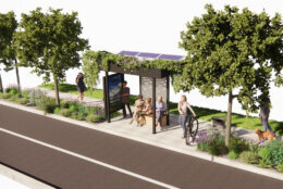A company started by a University of Maryland professor is aiming to make bus shelters more green. (Courtesy Dave Tilley)