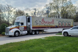 The White House Easter eggs being transported in the Braswell Family Farm truck (Courtesy Andrew McMillan/Braswell Family Farms)