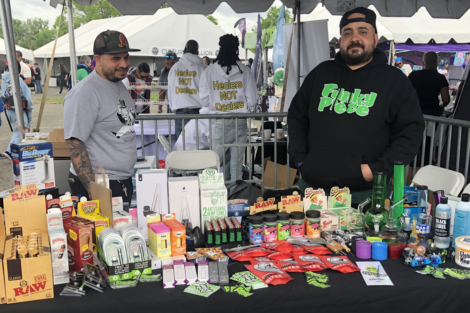 Vendors at the 2023 National Cannabis Festival (Dick Uliano/WTOP)