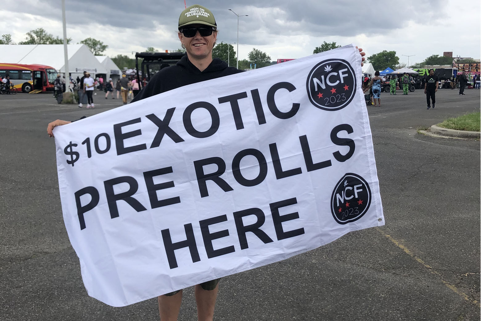 A vendor sign at the 2023 National Cannabis Festival (Dick Uliano/WTOP)