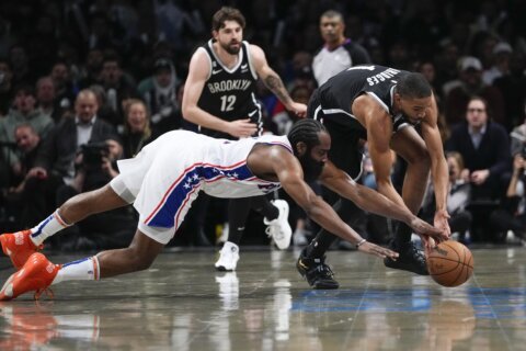 Embiid gets late block as Maxey, 76ers take 3-0 lead on Nets