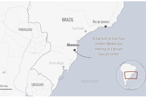 Brazil man kills 4 children with hatchet at day care center