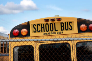 PEMBROKE PINES, FLORIDA - APRIL 19: A school bus is shown parked at a depot on April 19, 2023 in Pembroke Pines, Florida. The Florida Board of Education today approved banning discussion in the classroom of sexual orientation and gender identity for all grades through 12th grade, an expansion of what critics call the “Don’t Say Gay” law.  (Photo by Joe Raedle/Getty Images)