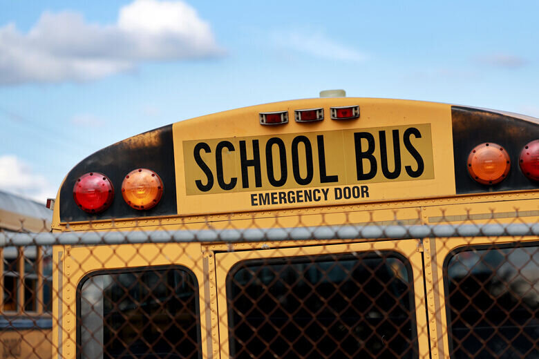PEMBROKE PINES, FLORIDA - APRIL 19: A school bus is shown parked at a depot on April 19, 2023 in Pembroke Pines, Florida. The Florida Board of Education today approved banning discussion in the classroom of sexual orientation and gender identity for all grades through 12th grade, an expansion of what critics call the “Don’t Say Gay” law.  (Photo by Joe Raedle/Getty Images)