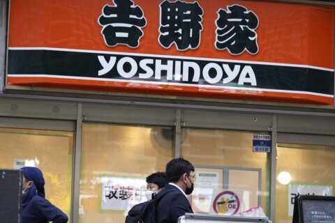 Japan police arrest 2 in food prank at beef bowl diner