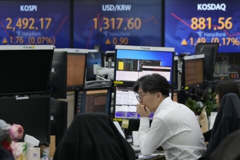 Asian shares mostly higher after mixed day on Wall Street