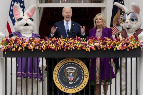 Biden kicks off Easter egg roll with talk of reelection bid