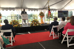 University of Maryland Medical leaders, regional health officials, elected leaders and clinical teams were among those who attended themedical center's  ribbon cutting (WTOP/Dick Uliano)
