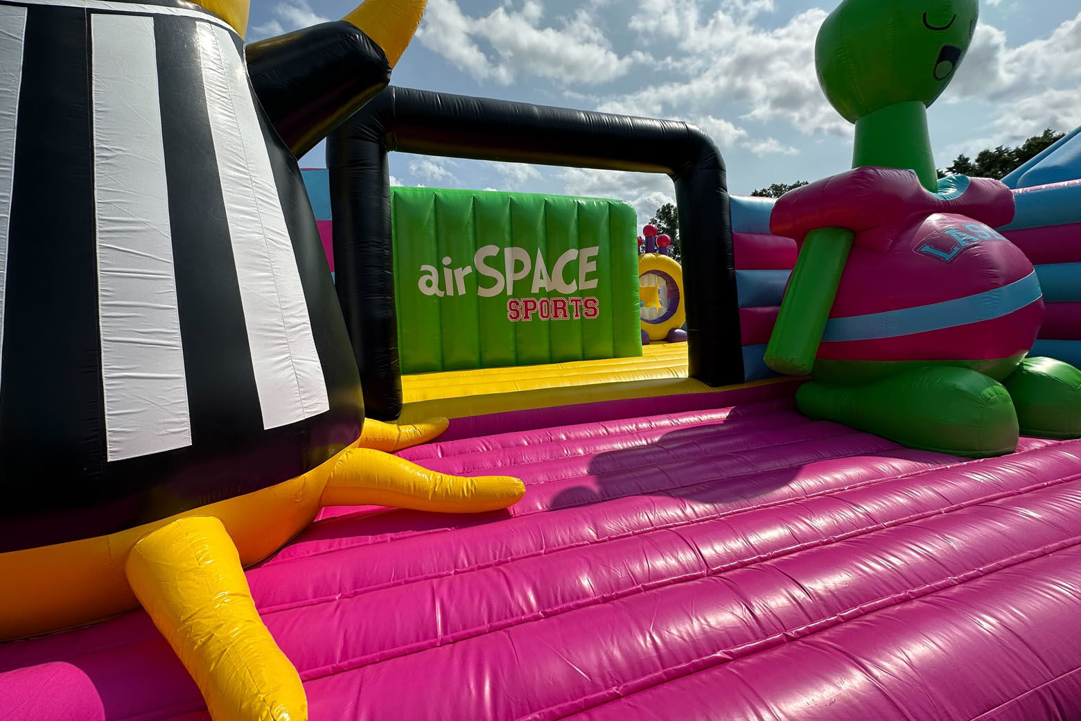 <p>In addition to the Bounce House, there&#8217;s a newly added Sport Slam featuring a customized, inflatable sports arena and a 900-foot obstacle course called &#8220;The Giant.&#8221;</p>
