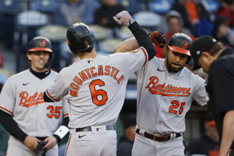 Mountcastle’s pair of 2-run HRs sends O’s to 11-7 win in KC