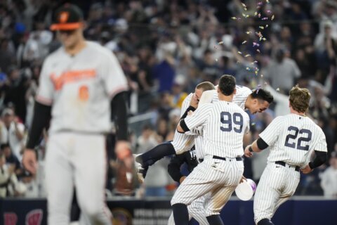 Judge hits tying HR in 9th, Volpe wins it in 10th as Yankees rally past Orioles 6-5
