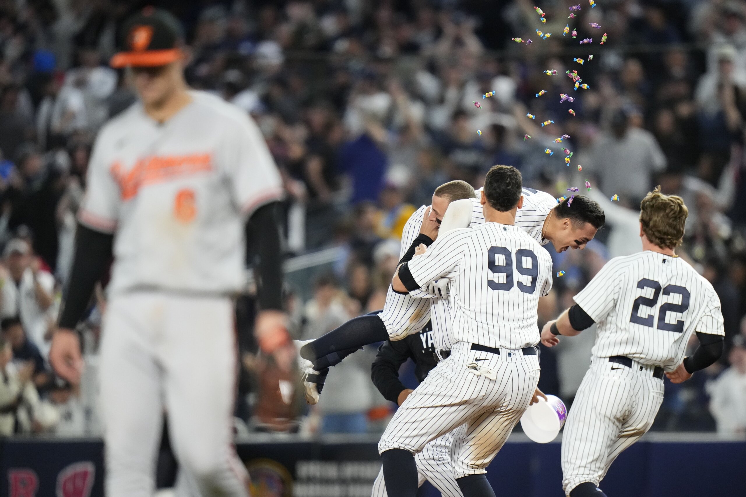Judge hits tying homer in 9th, Volpe wins it in 10th as Yankees rally past  Orioles 6-5 in Bronx