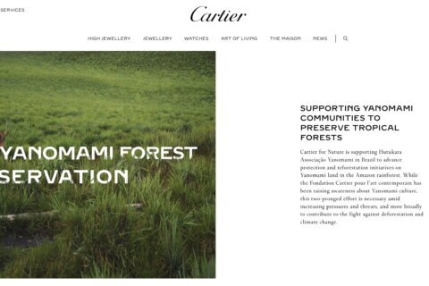 Cartier uses images of Amazon tribe devastated by illegal gold mining. Critics call that hypocrisy