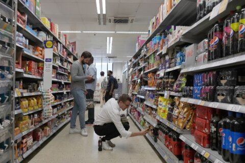 UK inflation falls to lowest level in over a year but food prices keep decline in check