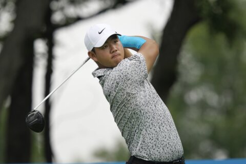 Tom Kim emerges muddy in failed and viral bid to retrieve ball at PGA Championship