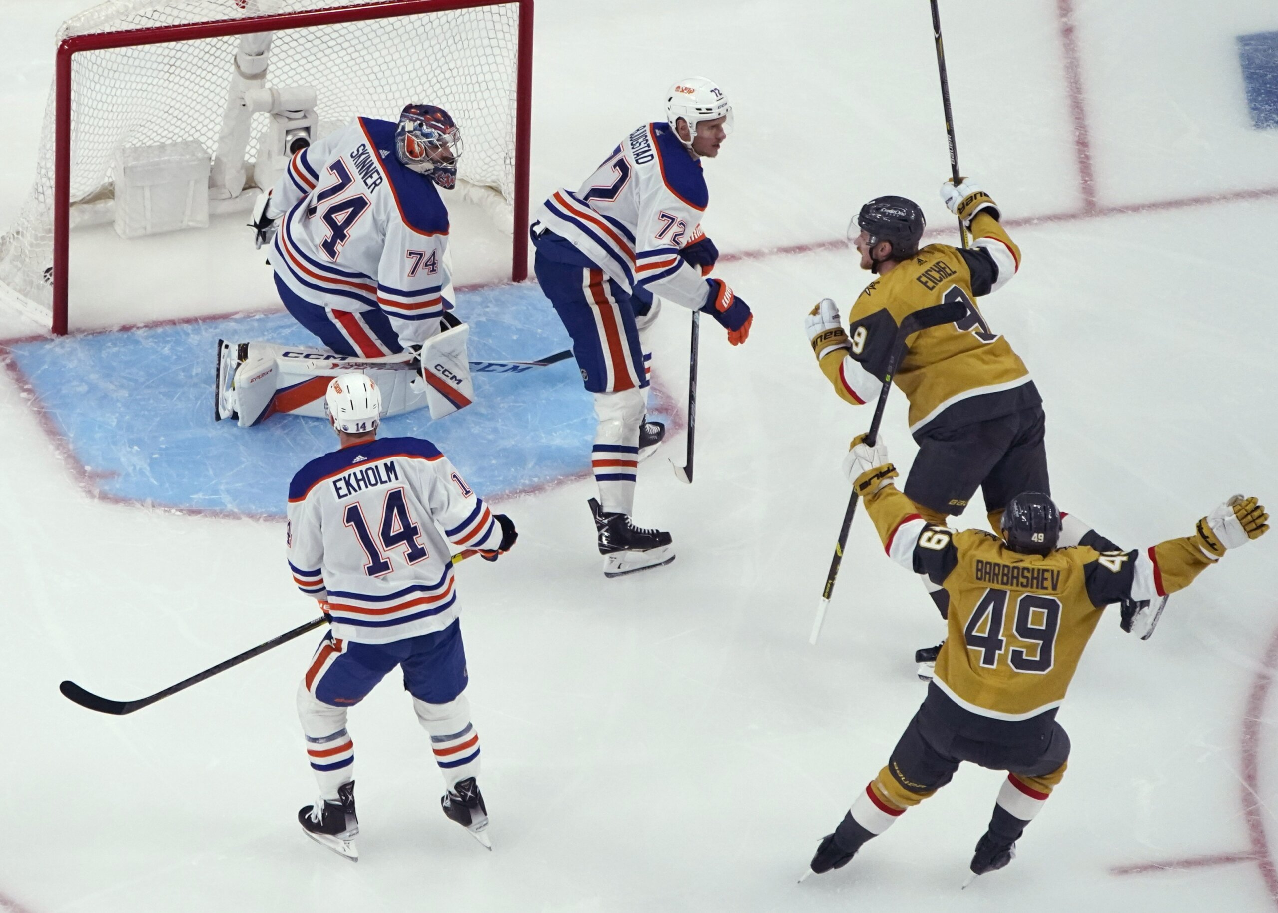 Eichel’s 3point game helps Golden Knights beat Oilers 43, take 32