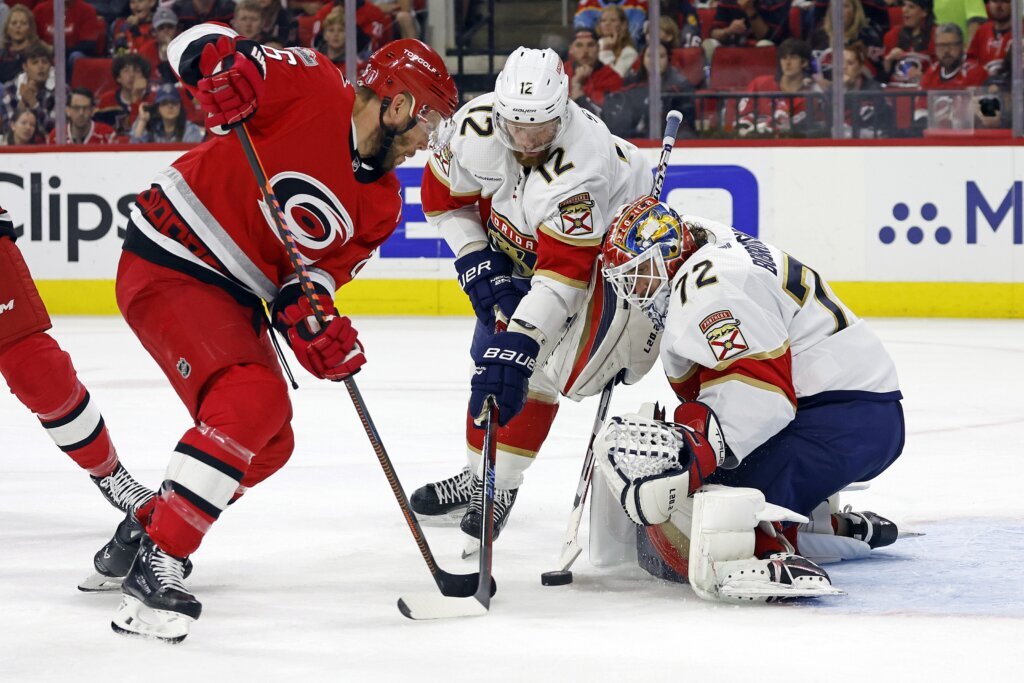 Tkachuk scores another OT winner, lifting Panthers to 2-0 series lead vs Hurricanes