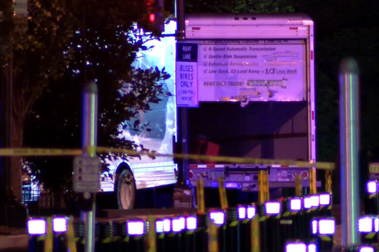 19-year-old man crashes U-Haul into security barrier near White House -  WTOP News