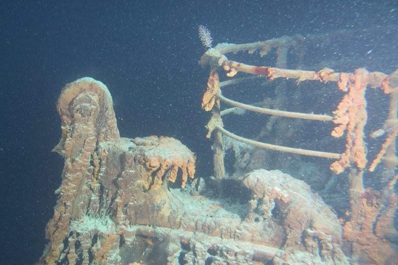 Phillips said the Titanic wreckage was "astonishing" and "haunting." (Courtesy Martin Phillips)