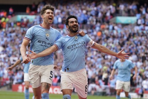 Man City beats Man United 2-1 in FA Cup final to complete second leg of treble bid