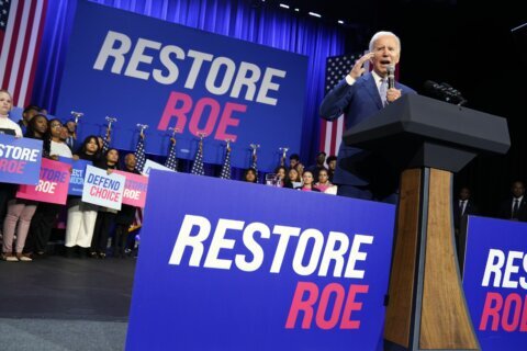 As Biden rallies for abortion rights, conservatives a mile away are pushing a 15-week national ban