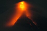 WATCH: Meteor seen falling beside erupting Mayon volcano in the Philippines