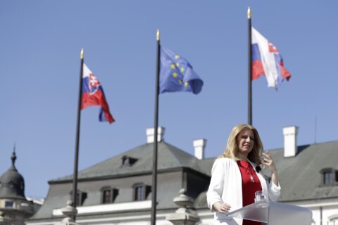 Slovakia's first female president won't seek reelection next year