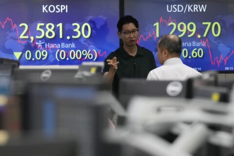 Stock market today: Asian shares are lower after central bankers say interest rates must stay high
