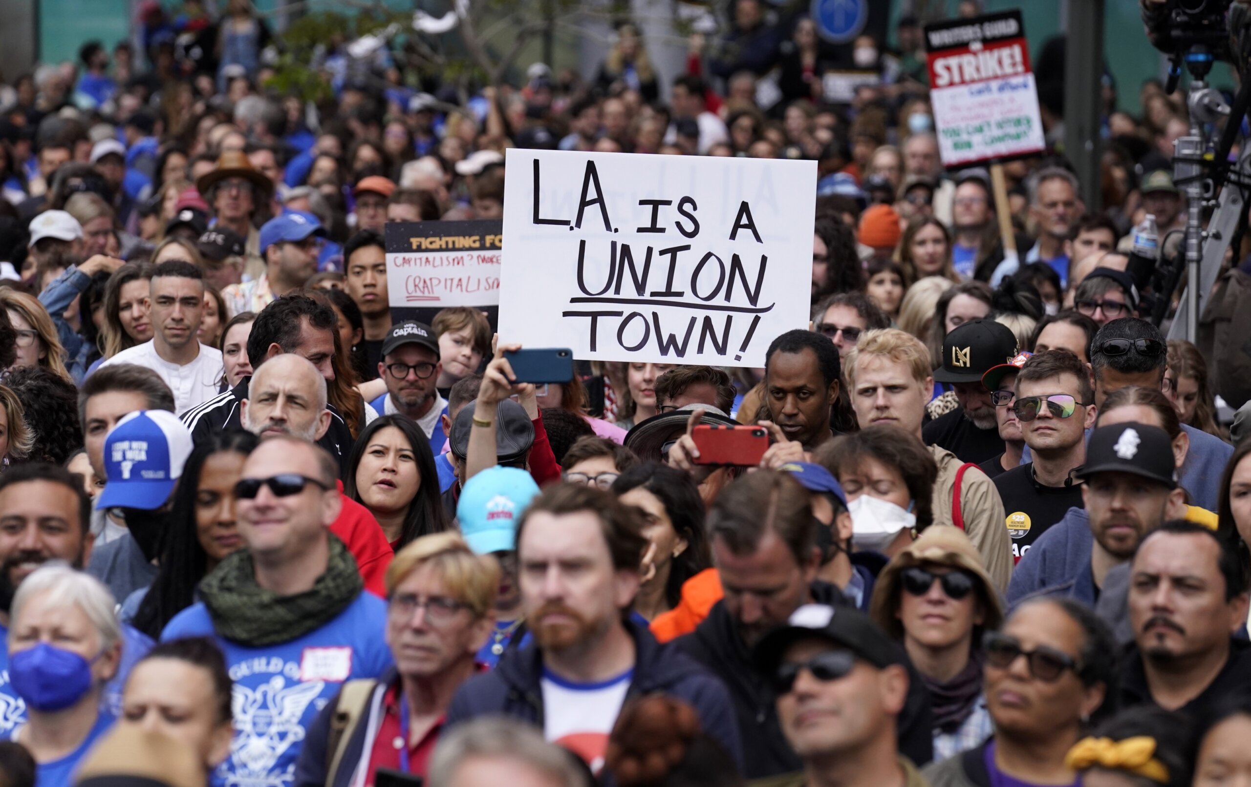 Hollywood actors guild votes to authorize strike, as writers strike ...