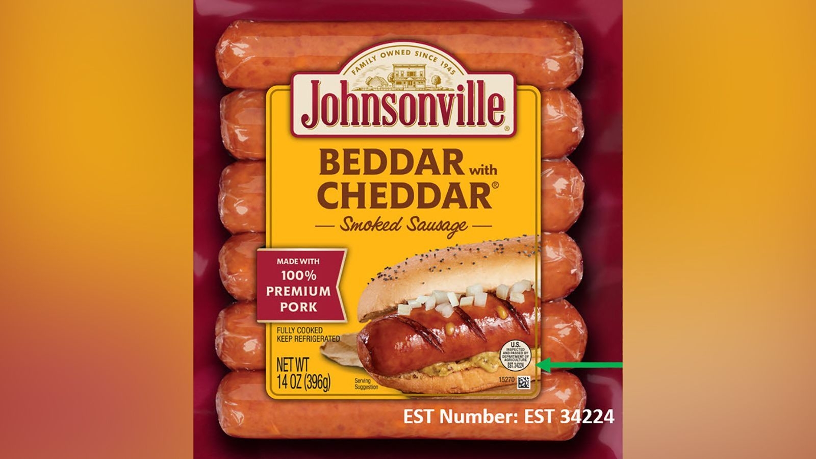 42,000 pounds of Johnsonville Beddar With Cheddar sausages recalled ...