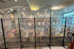 The Manassas Splatter Paint Room is part of the AC Fun Factory in Manassas Mall. (WTOP/Matt Kaufax)