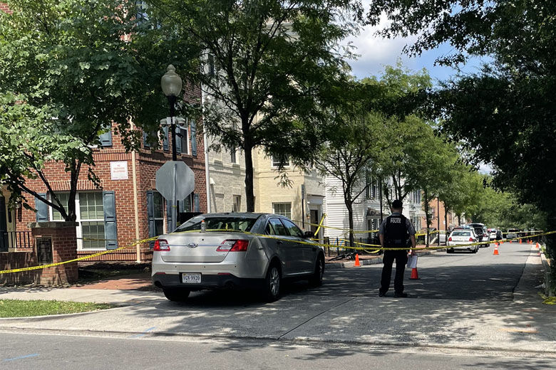 Alexandria police are investigating the shooting on West Glebe Road. (Courtesy Alexandria police)