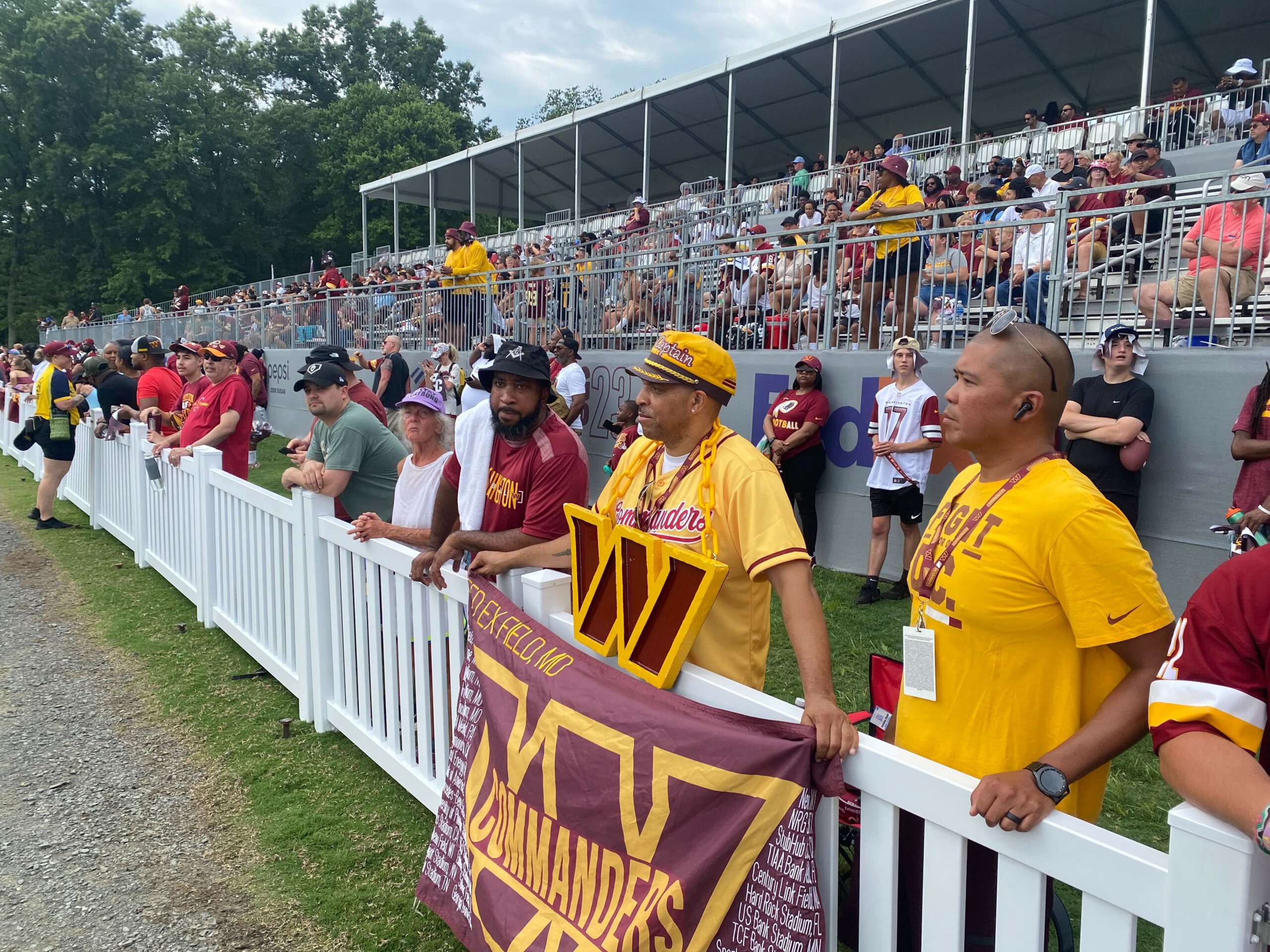 Hopeful crowds pack Commanders training camp on first day of public  attendance: 'Different vibe' - WTOP News