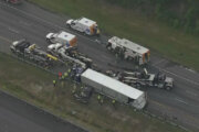 2 dead, 1 hurt after three-vehicle crash on I-95; northbound lanes reopen but delays remain in Stafford Co.