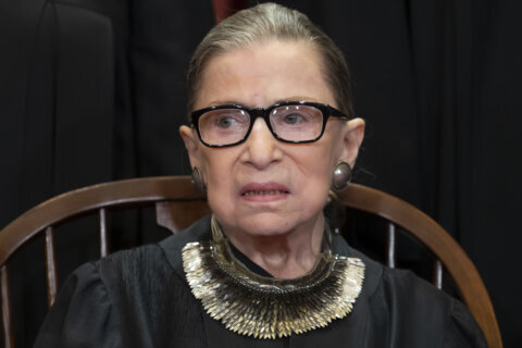 Ruth Bader Ginsburg’s famous silver ‘Pegasus’ collar up for auction in DC
